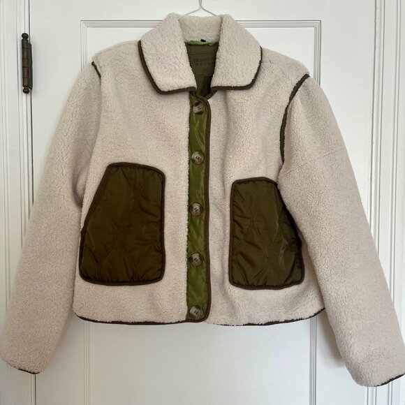 Blank NYC Cream and Green Jacket - Picture 4 of 14